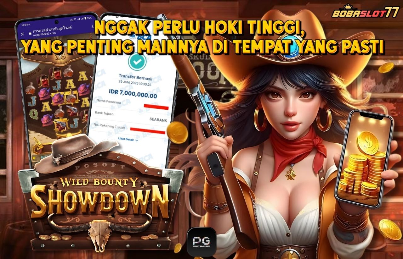 Selamat kepada user id : wi*****1 Wede Rp 7.000.000 di Game WILD BOUNTY SHOWDOWN PG SOFT Cair Gk Sampe 1 Menit! Menang Mudah di Bobaslot77